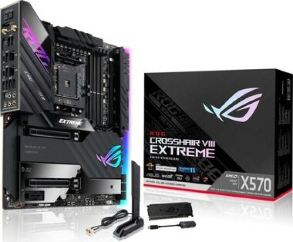 ASUS ROG CROSSHAIR VIII EXTREME / AMD X570 / DDR4 / SATA III / USB / 2x LAN / Wi-Fi 6E / M.2 / sc.AM4 / E-ATX (90MB1860-M0EAY0)