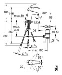 GROHE - Eurosmart Umyvadlová baterie s výpustí, chrom 23459002