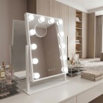 REA - Zrcadlo LED HOLLYWOOD White 30x40 HOM-12023