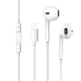 USAMS EP-24 In-Ear sluchátka s mikrofónem bílá / Lightinig (6958444959122)