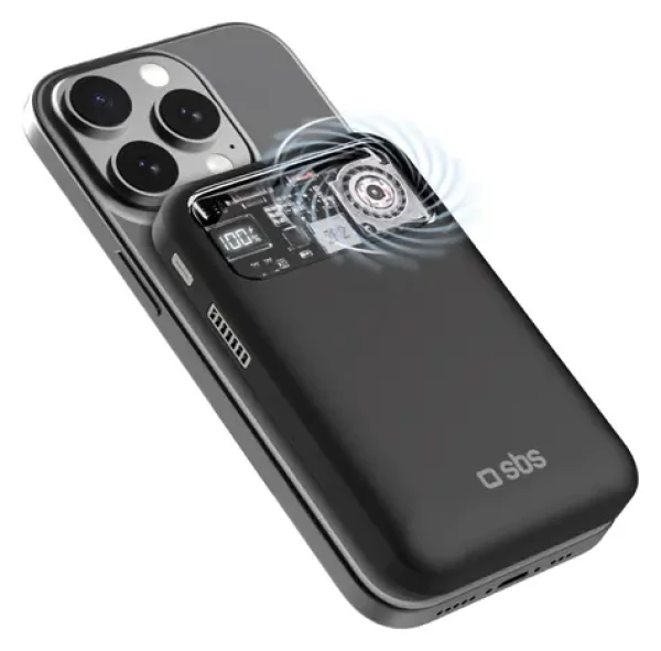 SBS Frezee Mag černá / Powerbanka / MagSafe / 10000 mAh / 15 W / chladicí ventilátor