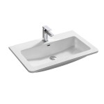 Mereo Siena, koupelnová skříňka s umyvadlem z litého mramoru 81 cm, černá mat CN441M