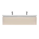 Koupelnová skříňka s umyvadlem a bateriemi SAT Feel 120x30x44,8 cm pískově béžová mat SATFEEL120BEU4BA SATFEEL120BEU4BA