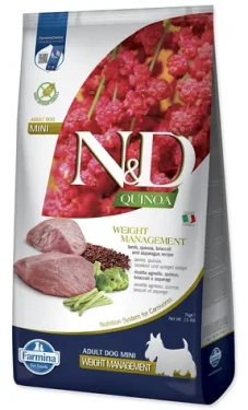 ND Quinoa Weight Management Lamb Broccoli 7 kg / Krmivo pro dospělé psy / střední a velká plemena / bez obilovin (L4-88202)