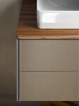 DURAVIT - DuraSquare Umyvadlo na desku, 80x47 cm, bez přepadu, s otvorem pro baterii, DuraCeram, bílá 2353800071