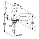 KLUDI - Scope Páková dřezová baterie s vytažitelným výtokem, chrom 339310575