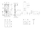 GEBERIT - Duofix Set předstěnové instalace, klozetu Oudee a sedátka softclose, tlačítko Sigma01, lakovaný matný chrom SANI11CA1103B