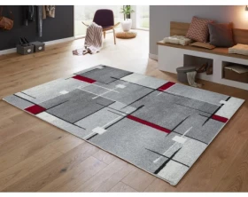 Koberec Thales 160x220 cm, šedo-červený