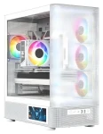 MODECOM Volcano AQ400 ARGB bílá / Skříň / ATX / tvrzené sklo / ARGB podsvícení / 1x USB-C 3.2 / 2x USB 3.0 (MC-A-AQ400-4FA-W)