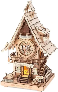 ROBOTIME Rokr 3D dřevěné puzzle Kukačkové hodiny