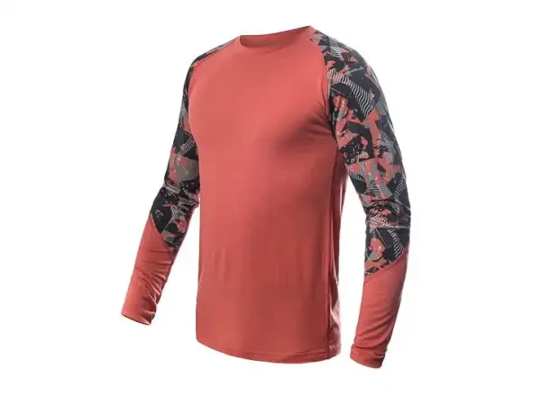 Sensor Merino IMPRESS pánské triko dlouhý rukáv terracotta/rush - Sensor Merino Impress pánské triko dlouhý rukáv Terracotta/Rush vel. M
