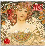 NOTIQUE Grid calendar Alphonse Mucha 2027, 30 x 30 cm