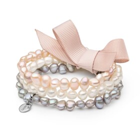 Souprava tří náramků ze sladkovodních perel Nicolet, Barevná/více barev 19 cm