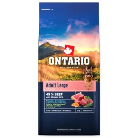 Ontario Adult Large Beef Brown Rice 12kg / Granule pro dospělé psy (214-13132)