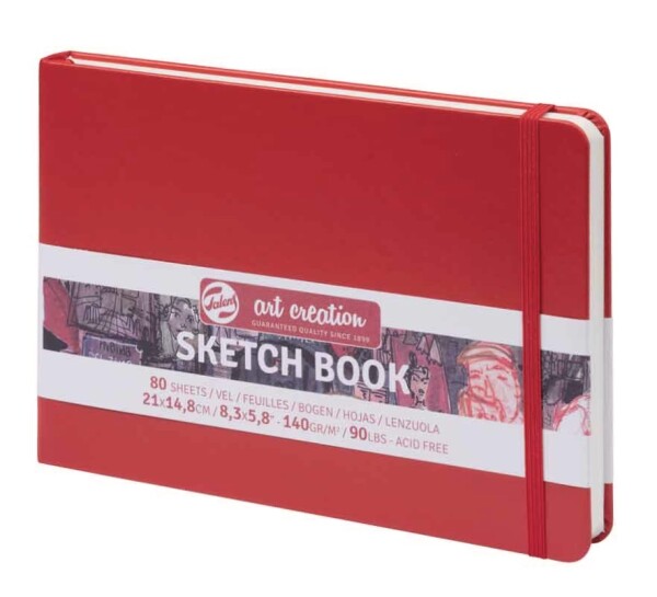 Talens Art Creation Sketch Book skicák červená tvrdá vazba 21x14,8