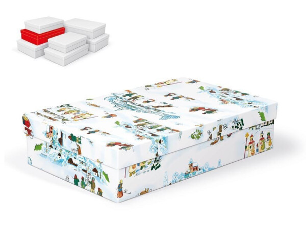 Krabice dárková vánoční A-V005-DL 30x19x7 cm