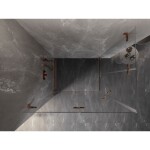 MEXEN/S - Lunar-F Duo sprchový kout skládací dveře 90 x 80, transparent, měď kartáčovaná 836-090L-080P-65-00