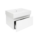 Koupelnová skříňka s umyvadlem SAT Evolution 58x30x44,8 cm bílá mat SATEVO60WMU2 SATEVO60WMU2