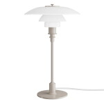 Louis Poulsen Stolní lampa PH 3/2 Glossy Beige, béžová barva, sklo, kov, plast