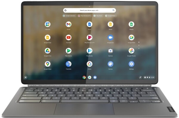 Lenovo IdeaPad Duet 5 CB 13Q7C6 šedá / 13.3 FHDT / Snapdragon 7c Gen 2.25GHz / 8GB / 256GB eMMC / Adreno / Chrome OS (82QS0029MC)