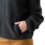 Dámská merino mikina SMARTWOOL Women's Second Cut Fleece 1/2 Zip, Charcoal velikost: XS