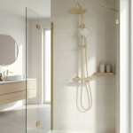 REA - Sprchová sada bez výtoku s termostatem Lungo Gold Brush REA-P6730