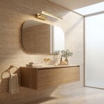 Koupelnové nástěnné LED svítidlo SWE031-1W 40cm Brush Gold OSW-20130