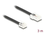 Delock RJ45 - RJ11 černý / Telefonní kabel / Plochý / 3 m (88037)