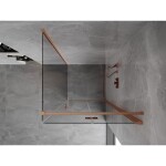 MEXEN/S - Mist-F sprchový kout skládací dveře pravá 110 x 110, transparent, měď kartáčovaná 8A6T-110-110-65-00-P