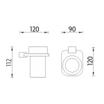 Nimco Kibo chrom držák na kartáčky Ki X3-58W-26 Ki X3-58W-26