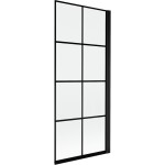MEXEN - MIST vanová zástěna 80x150 cm 6mm 1-s, černá, dekor, pravá 8A9-080-001-70-77-P