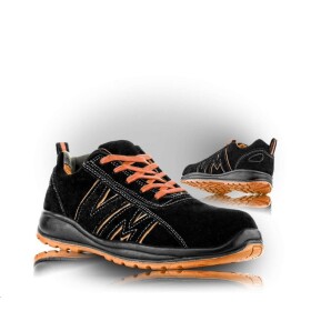 Polobotka TOKIO 01 pracovní celokožená polobotka bez ocelové tužinky 42 černo-oranžová