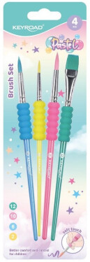 Sada štětců KEYROAD Pastel - 4 ks