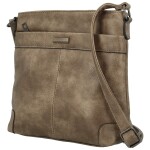 Trendy dámská koženková crossbody kabelka Neira, tmavě béžová