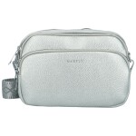 Trendy dámská koženková crossbody kabelka Rory, stříbrná