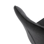 Židle jídelní, černá látka, černý kov, otočný mechanismus 90°/90° (L/P) - funkce reset