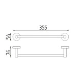 Nimco Unix chrom držák na ručníky 36 cm UN 13035-26 UN 13035-26