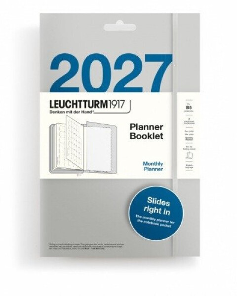 Měsíční plánovač Booklet 2027, Composition B5, anglicky