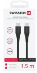SWISSTEN Datový kabel TPE USB-C - USB-C 2.5m černá / Power Delivery 5A (100W) (71506550)