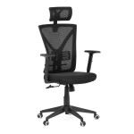 Kancelářská židle, houpací mechanismus, černá síťovina, KA-Q851 BK