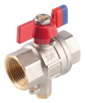 NOVASERVIS - Kulový plnoprůtočný kohout s připoj na čidla motýlek MM 1/2" KFPMT1