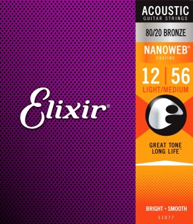 Elixir Nanoweb 80/20 Bronze Light-Medium