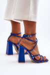 Moderní Sandály Na Podpatku Modré Josette 40