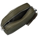 Stylová dámská koženková crossbody kabelka Danika, tmavě zelená