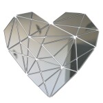 Dumdekorace Nalepovací zrcadlo na stěnu ve tvaru srdce FLEL52