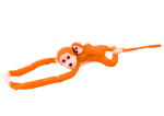 Mamido Plyšová opička s mláďátkem 90 cm oranžová