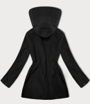 Tenká černá dámská plus size bunda s ozdobnou podšívkou J Style (16M9258-392) odstíny černé 48