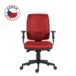 Powerton ERGO Hana červená / Kancelářské ergonomické křeslo / synchronní mechanismus / nastavitelné područky (WPCHHAN-R)