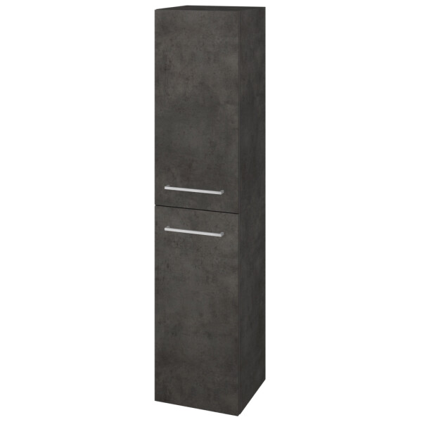 Dřevojas - Vysoká skříň s košem na prádlo DOS SVD2K 35 - D16 Beton tmavý / Úchytka T04 / D16 Beton tmavý / Pravé 210625EP