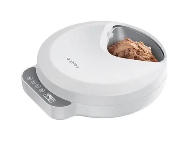 Rojeco Krmítko pro kočky F26 4 Meals Button Version s 2 ledovými balíčky (bílé) (RWSQF26-02)